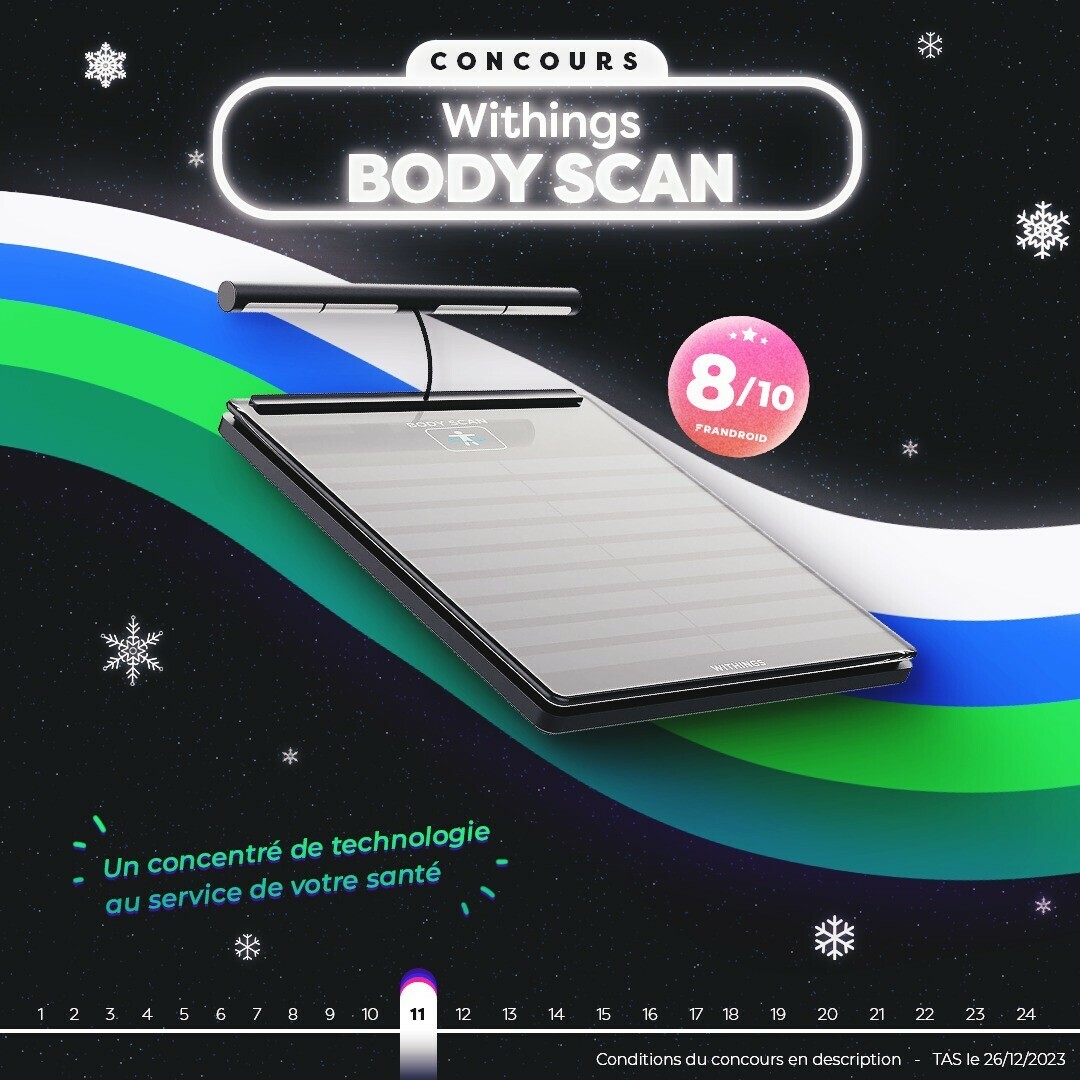 Frandroid on X: JOUR 11 : On vous propose de prendre soin de votre  bien-être avec la Balance Body Scan de chez Withings ! Pour participer : -  Tweet #FrandroidOffreMoi + Balance