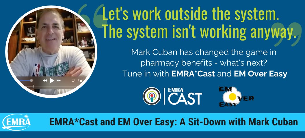 Thanks @mcuban for this amazing convo about fixing healthcare – starting w/ affordable Rx via @costplusdrugs. Be aware: This will change your practice, starting now. Tune in w/ @andyglittle of @EMOverEasy @docreilles @WTSmithMD bit.ly/41cz0la