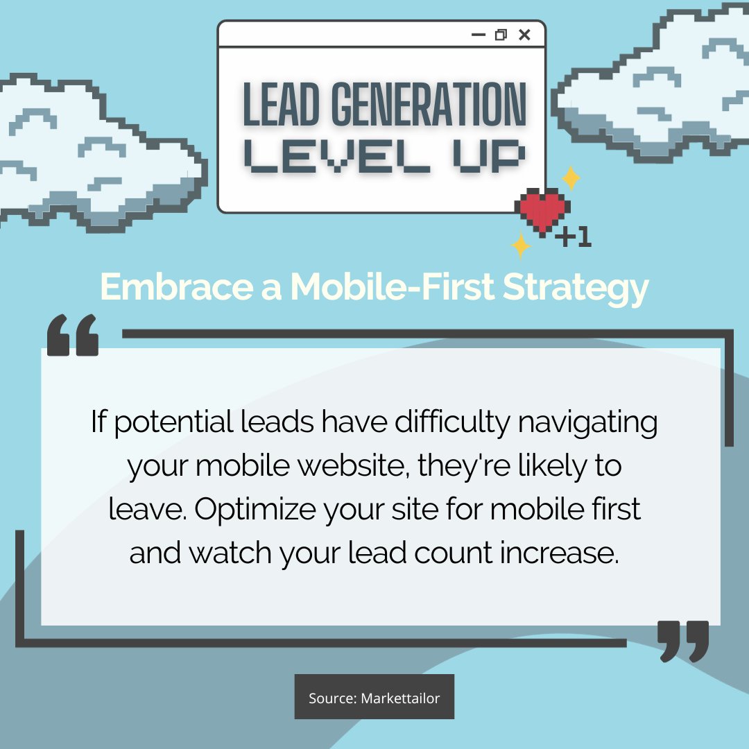 Your customers use their phones to search the web - go mobile and capture leads on-the-go! #TaketheStairs #LeadGeneration #LeadGenTips