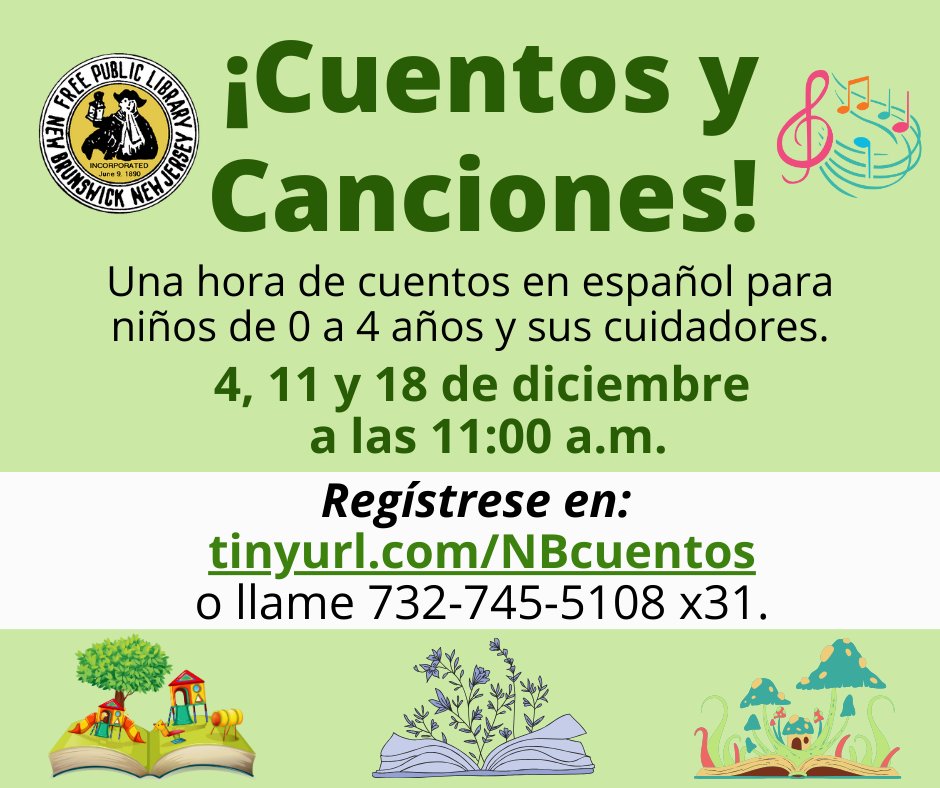 Bilingual storytime/Libros y canciones, Wednesday, April 12th