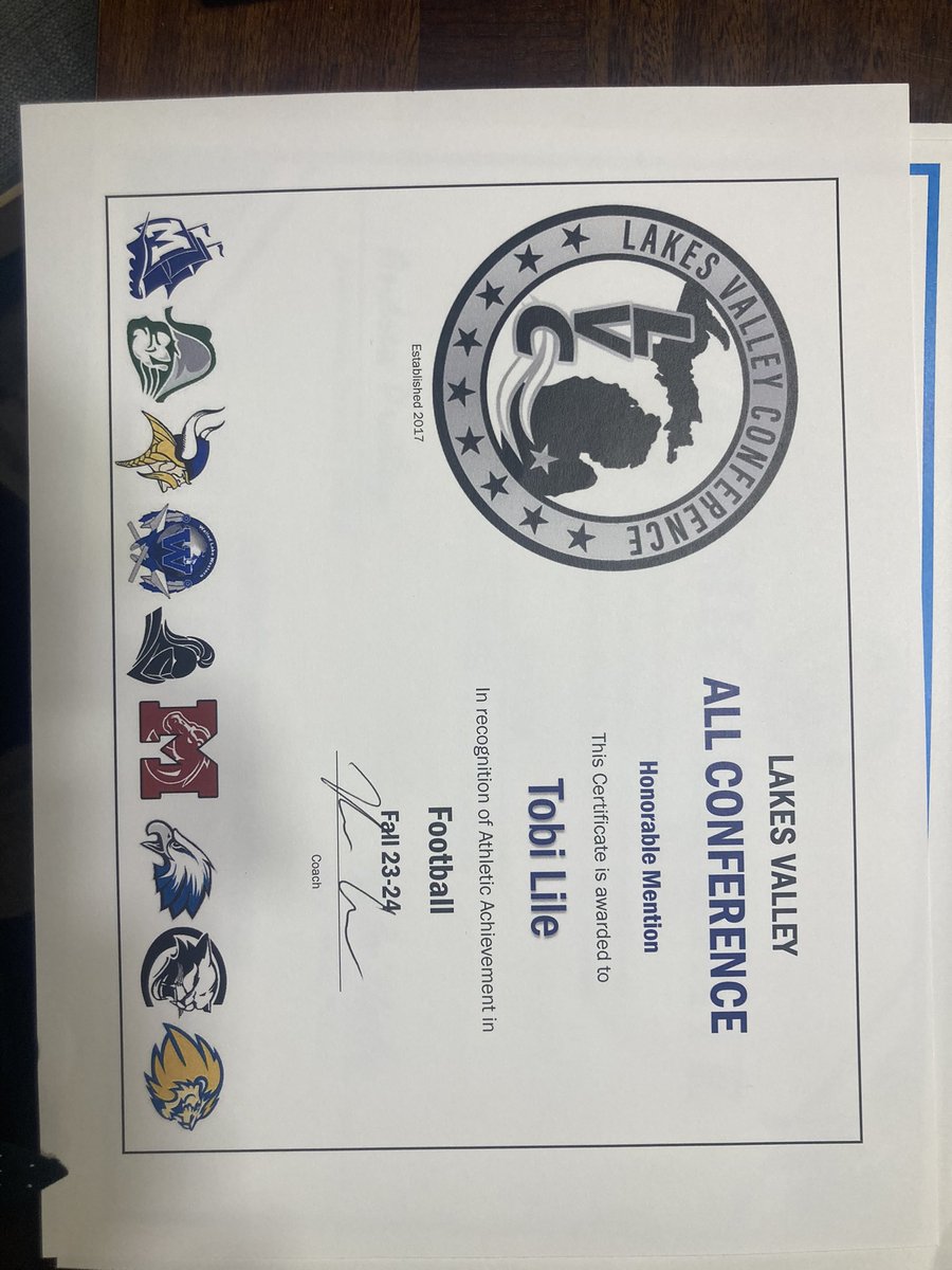 Tobi Lile (@liletobi) on Twitter photo Awards of This Year 🏅🏅
-Defensive lineman of the year award!!
-Academic All-State
-Top 11 GPA on the team
(The team was selected 1st Team Academic All-State for D3)
-All Conference HM
-Scholar-Athlete Award
<a href="/coachcioroch/">Coach Cioroch</a> <a href="/WLWestern_FB/">WLW Football</a> Awards of This Year 🏅🏅
-Defensive lineman of the year award!!
-Academic All-State
-Top 11 GPA on the team
(The team was selected 1st Team Academic All-State for D3)
-All Conference HM
-Scholar-Athlete Award
<a href="/coachcioroch/">Coach Cioroch</a> <a href="/WLWestern_FB/">WLW Football</a>