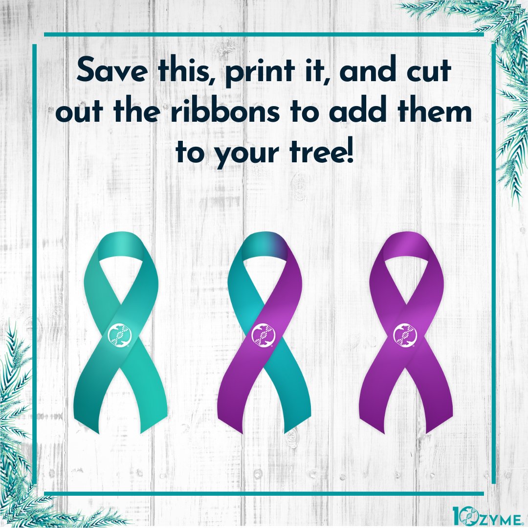 Get festive! Decorate your tree with purpose—add a ribbon for HPV and Cervical Cancer awareness. Remembering those lost in 2023. Let's make a difference together. Share pics and tag us! 💙 #CervicalCancerAwareness #10zyme #Christmas2023