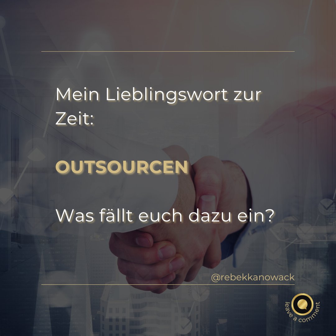 Mein aktuelles Lieblingswort? 'Outsourcing'. 🚀 Es öffnet so viele Türen und Möglichkeiten, im Geschäftsleben und im Alltag. Was meinst du dazu? Hast du schon mal Outsourcing erlebt? Teile deine Gedanken! #Outsourcing

#EffizienzSteigern #ArbeitslastTeilen