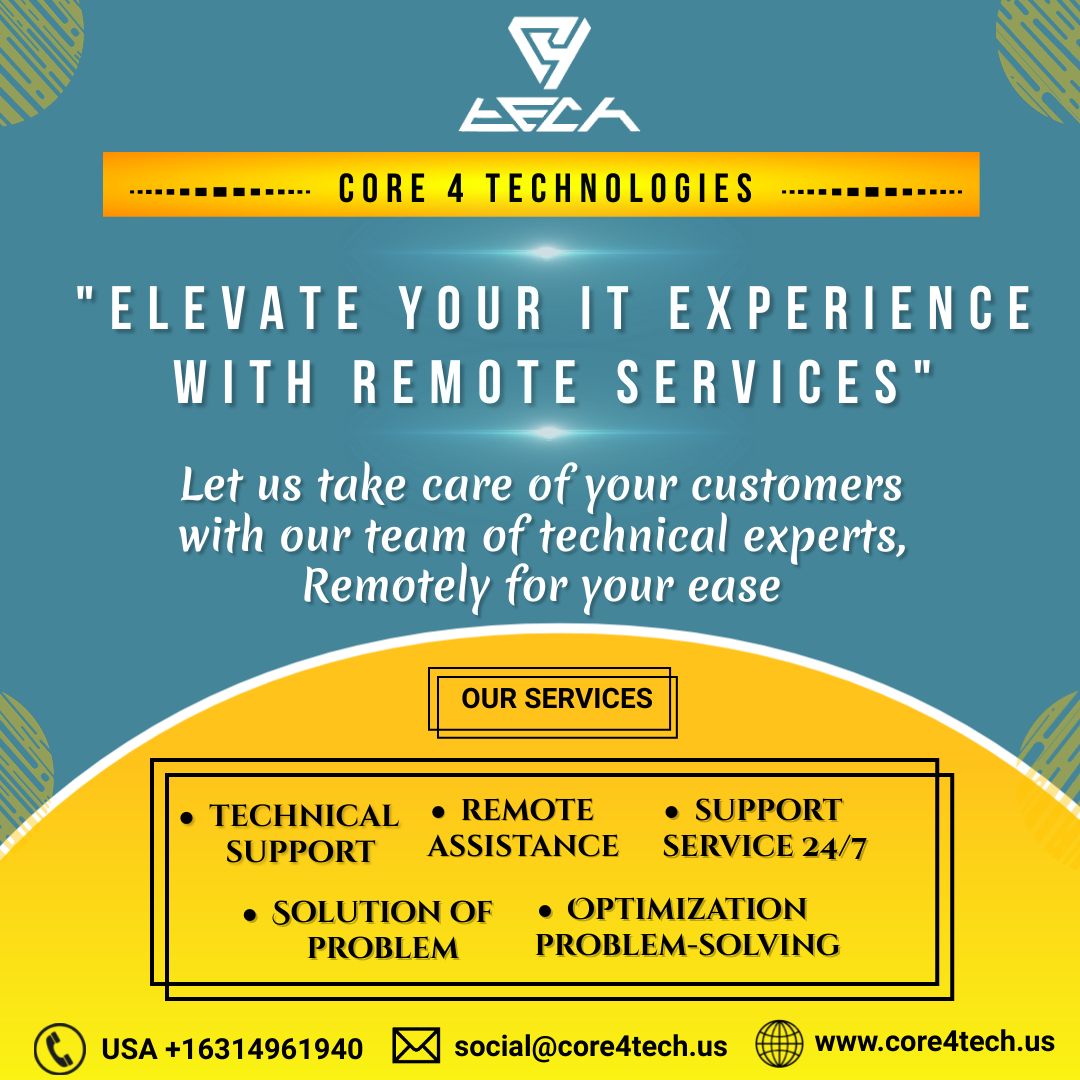 Core4techUS's tweet image. Fast, Reliable, and Convenient Assistance Anytime, Anywhere!
#remoteservices #customercare #reliableservice #core4tech #usasmallbusinessowners #WebsiteDeveloper #websitebuilder #graphicdesignersclub #seomarketing #ROIBoost #Tendring #logodesigning #mobileappdevelopment