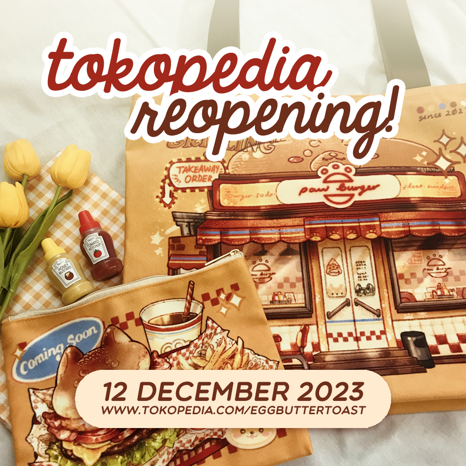 Tok*ped reopening is finally happening folks!! Thank you very much for your patience! We'll officially reopen by tomorrow (at midnight!) this time, we set the PO time for 7 days, so we have time to process everything : D (l1nk at thread!)