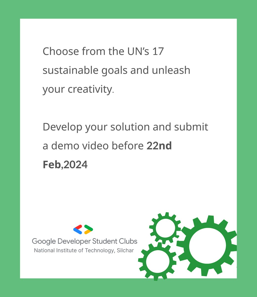 gdgcnits's tweet image. Calling all students! 🌍 Join the global Google Solution Challenge 2024 and use your creativity to tackle real-world issues with technology. Unleash your potential to create groundbreaking solutions that transform the world!
#gdsc #gdscnits #googlesolutionchallenge