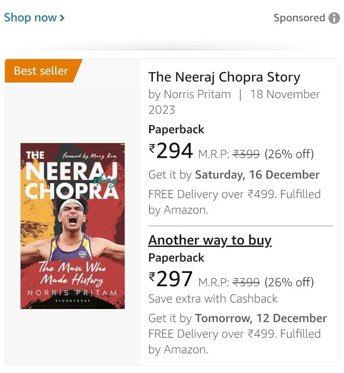 krishan chopra (@krishndg) on Twitter photo 'A must-read for all those whose heart beats for Indian sport and indeed for India'--<a href="/sardesairajdeep/">Rajdeep Sardesai</a>
#TheManWhoMadeHistory <a href="/pritamn/">NORRIS PRITAM</a> <a href="/BloomsburyIndia/">Bloomsbury India</a>
⭐️Bestseller 'A must-read for all those whose heart beats for Indian sport and indeed for India'--<a href="/sardesairajdeep/">Rajdeep Sardesai</a>
#TheManWhoMadeHistory <a href="/pritamn/">NORRIS PRITAM</a> <a href="/BloomsburyIndia/">Bloomsbury India</a>
⭐️Bestseller