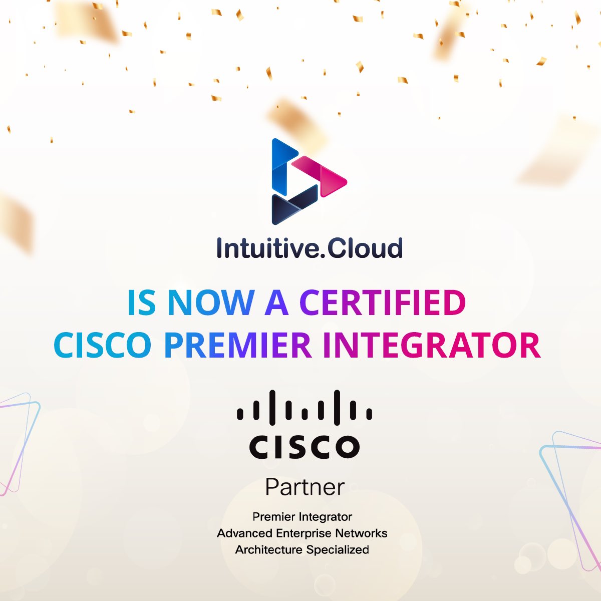 Intuitiveai_'s tweet image. We&apos;re thrilled to announce that #Intuitive.Cloud has earned #CISCO #PremierIntegrator #Certification. This recognition is a testament to our unwavering commitment to delivering top-notch #networking solutions and puts us on the path to serving our customers even better.