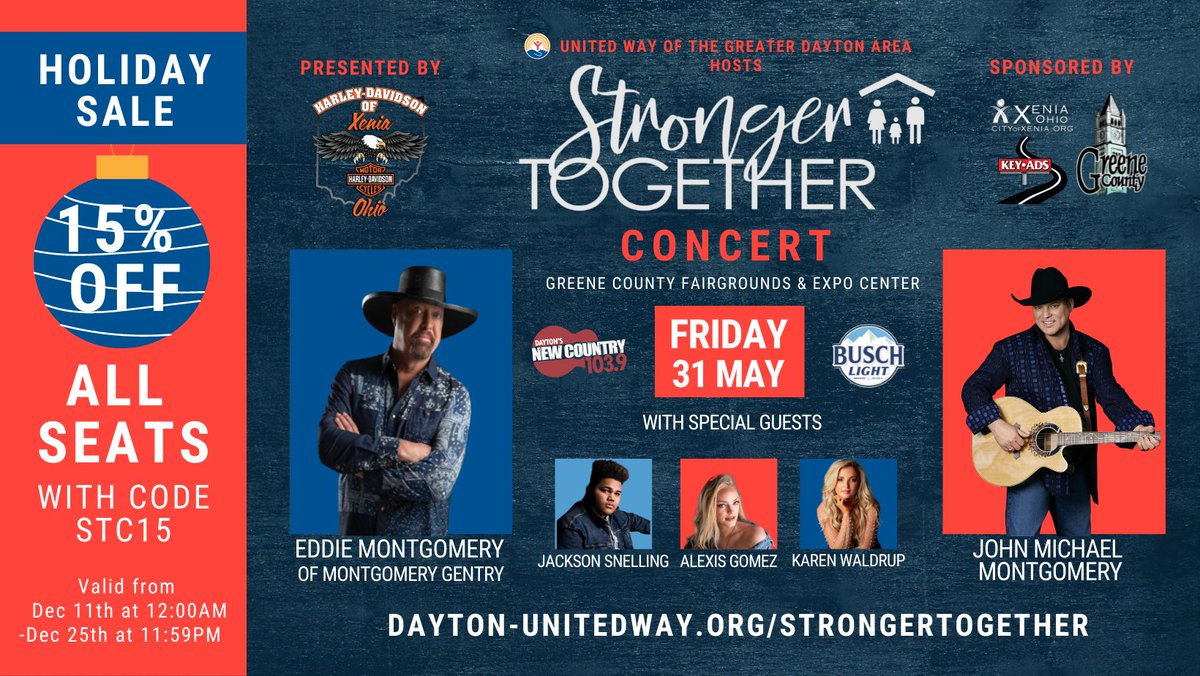 ❄️ HOLIDAY SALE ❄️ - 2 Weeks Only

The holiday season is upon us and there is no better gift than the gift of live music 🎶

Use link etix.com/ticket/p/88368… to purchase today!

All proceeds of this event benefit our work in the community.