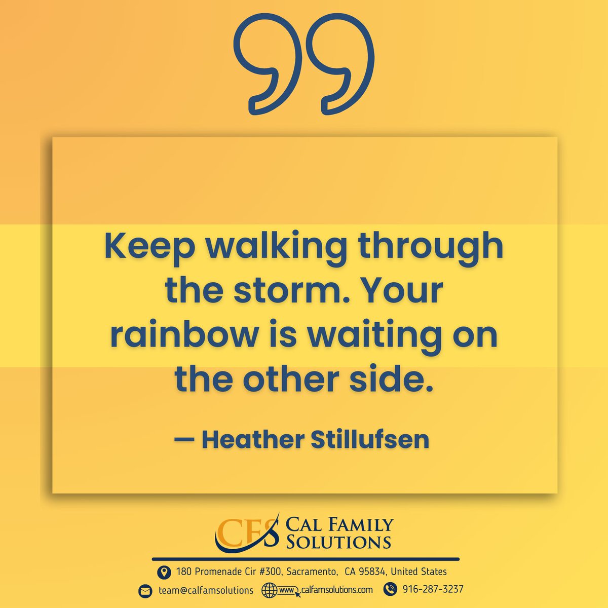 CalFamSolutions's tweet image. “Keep walking through the storm. Your rainbow is waiting on the other side.”— Heather Stillufsen 🌈🚶‍♀️👣☔
#KeepWalking #FindYourRainbow #KeepGoingStrong #DivorceSupport #DivorceRecovery #DivorceSurvivor #LifeAfterDivorce #RebuildingMyLife #NewBeginnings #FreshStart #DivorcedLife