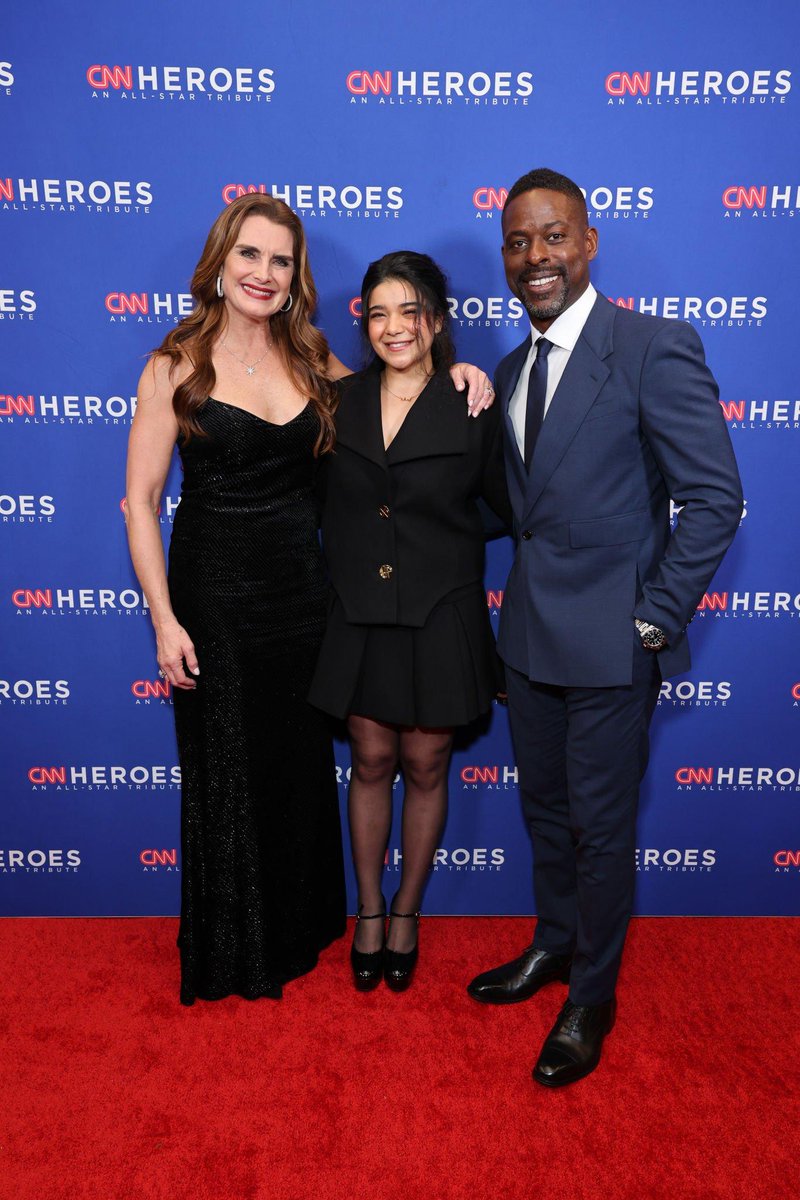 With Brooke Shields and Sterling K. Brown at #CNNHeroes