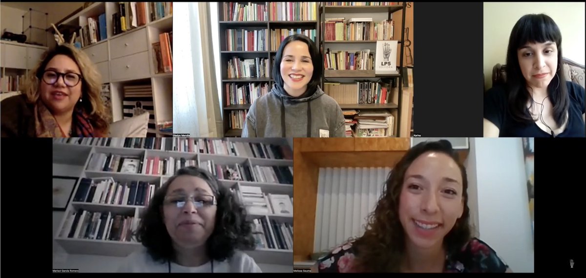 Pantallazo del segundo Anasyrma de diciembre: gracias a Marcela Saldaño, Karina Valcárcel, Marisol García y Melissa Sauma Vaca. #anasyrma #Video #encuentros #Mujeres #iberoamericanas #lp5editora
