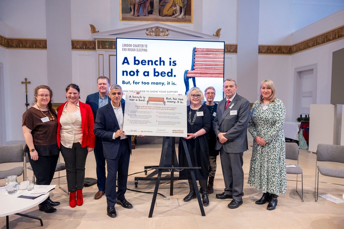 Rising numbers of people forced to sleep rough on the streets of London is a 'social catastrophe'. It must be addressed with love, compassion and humanity. We are proud to be supporting the @londoncouncils & @mayoroflondon first Rough Sleeping Charter alongside 100 other orgs.