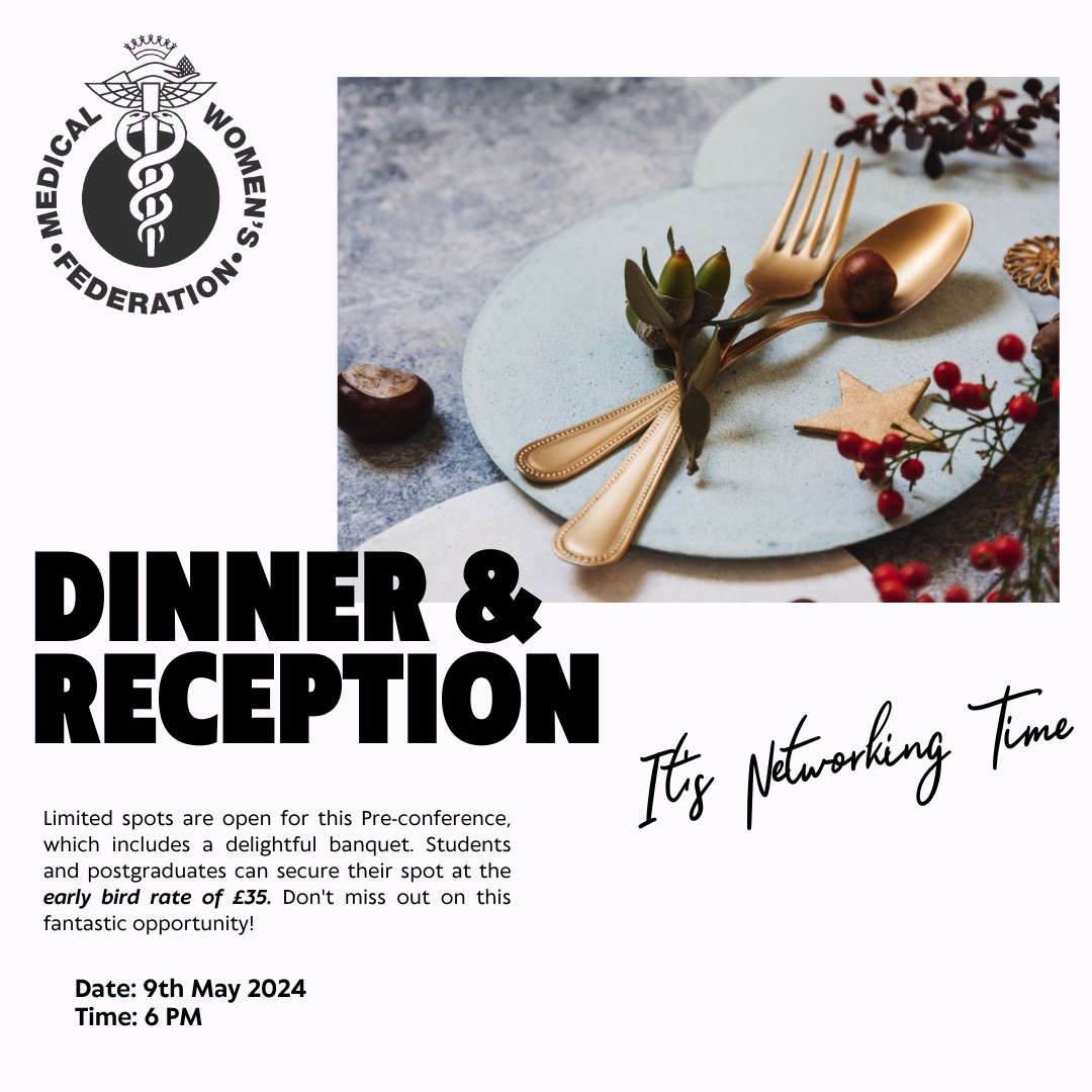 Indulge in an evening of elegance at the Pre-Conference Formal Dinner and Reception on May 9, 2024, hosted at the prestigious Downing College, Cambridge. Join us for a night of networking and connection. Secure your seat now: medicalwomensfederation.org.uk/conference2 #mwf
