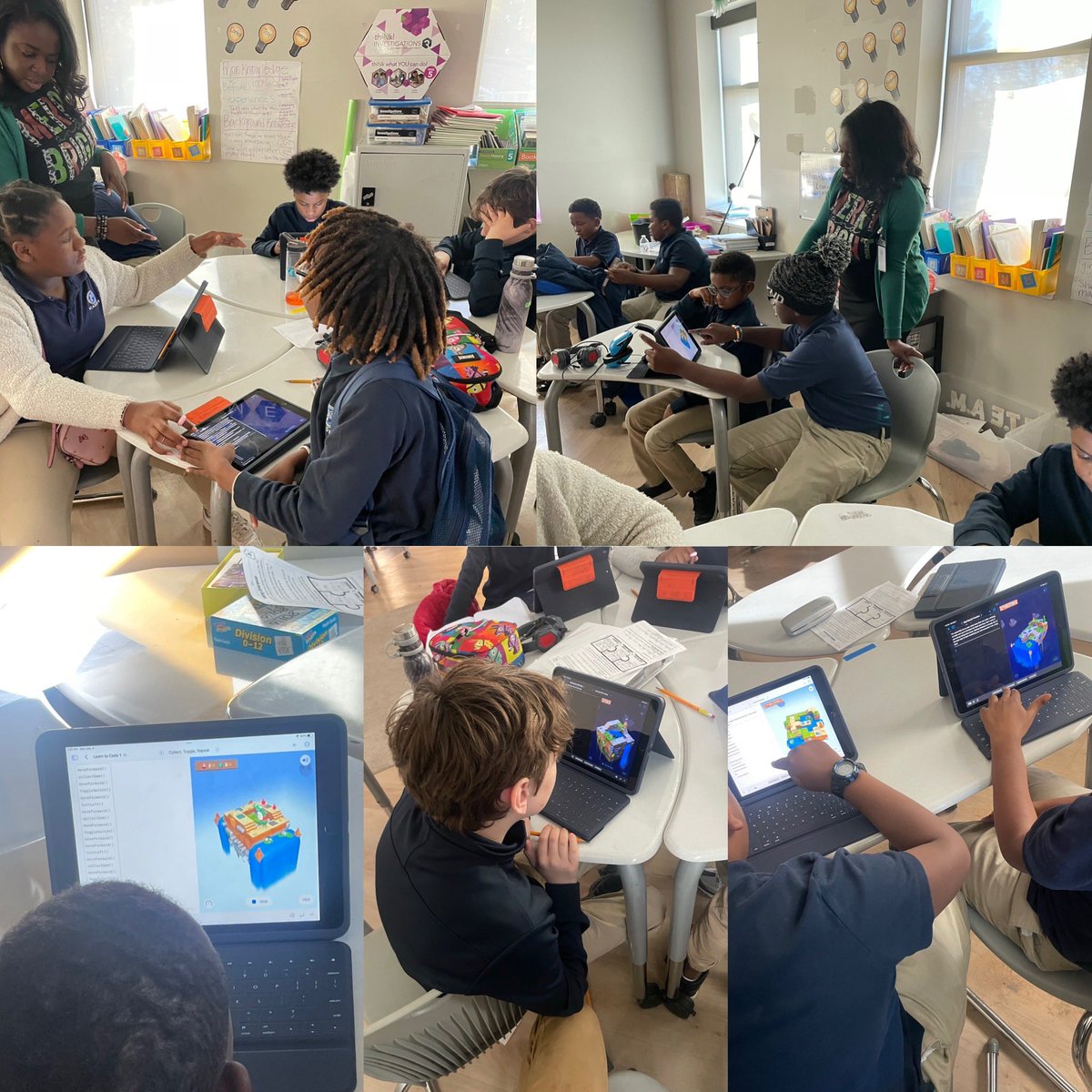 Ms_Juran's tweet photo. This week I had the opportunity to celebrate #csedweek with an awesome group of 5th graders using #swiftplaygrounds &amp; https://t.co/NNGxCxnT2u! It was an amazing opportunity for students to show off their coding skills! #csedigital #hourofcode2023 #codingisfun https://t.co/TMbmQxjMse