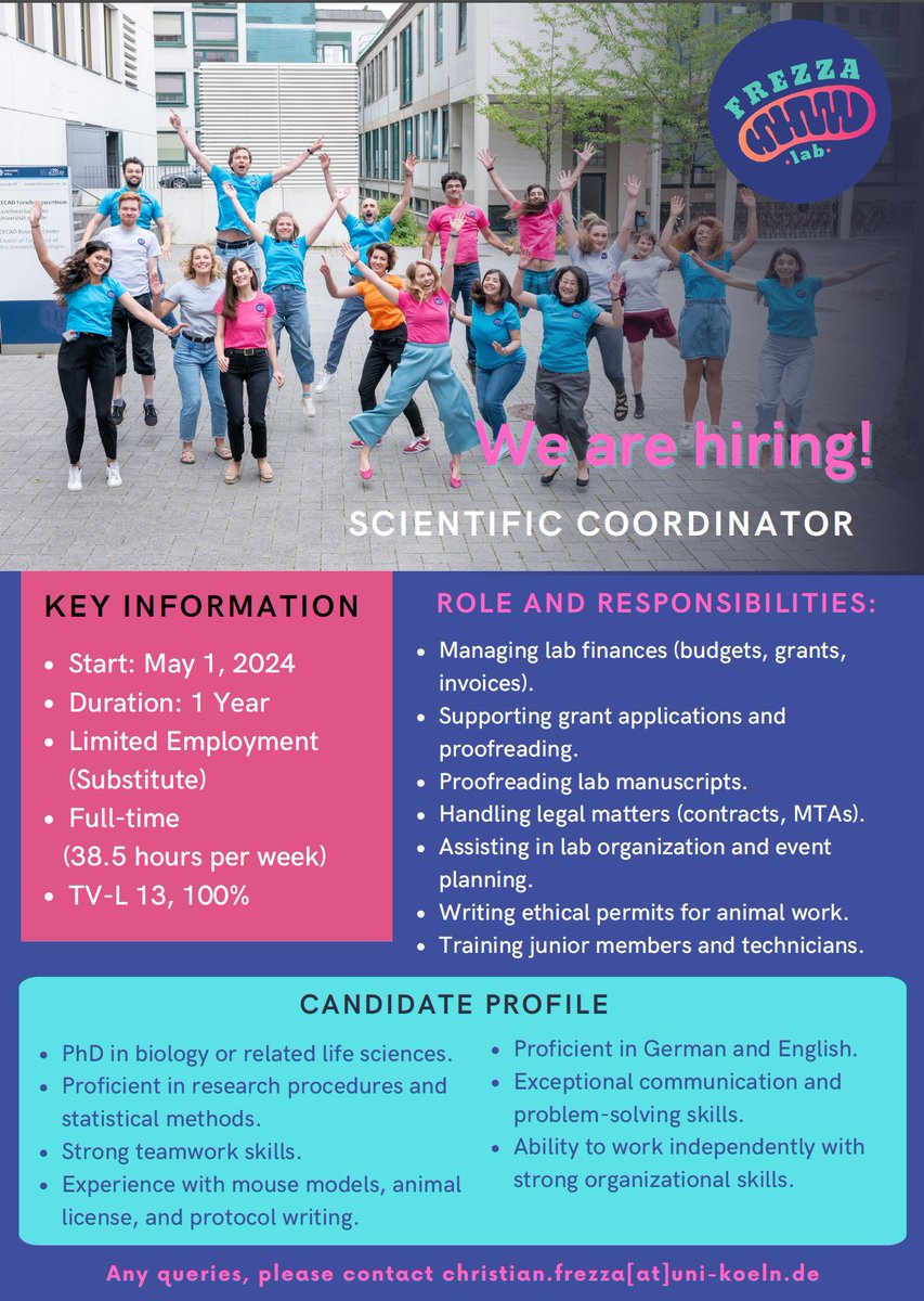 Do you want to work with us as our scientific coordinator? Look no further! Apply here, we need you: