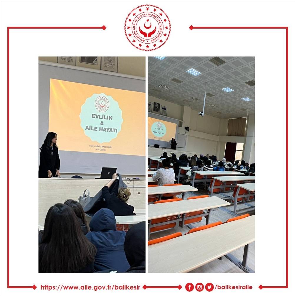 Aile Eğitim Programı kapsamında Balıkesir Üniversitesi Sağlık Bilimleri Fakültesi öğrencilerine yönelik; ilgili meslek personelimiz tarafından 'Evlilik Öncesi Eğitimi' ve 'Madde Bağımlılığı' konularında eğitimler gerçekleştirildi.

@HaticeDostt
