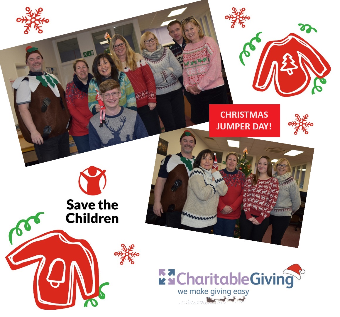 One #ChristmasJumperDay was not enough for our team at CG...so we had two! 🎄🎅 all in support of @savechildrenuk! #Donate #SupportCharity #SaveTheChildren #MakeADifference #PayrollGiving #CharitableGiving