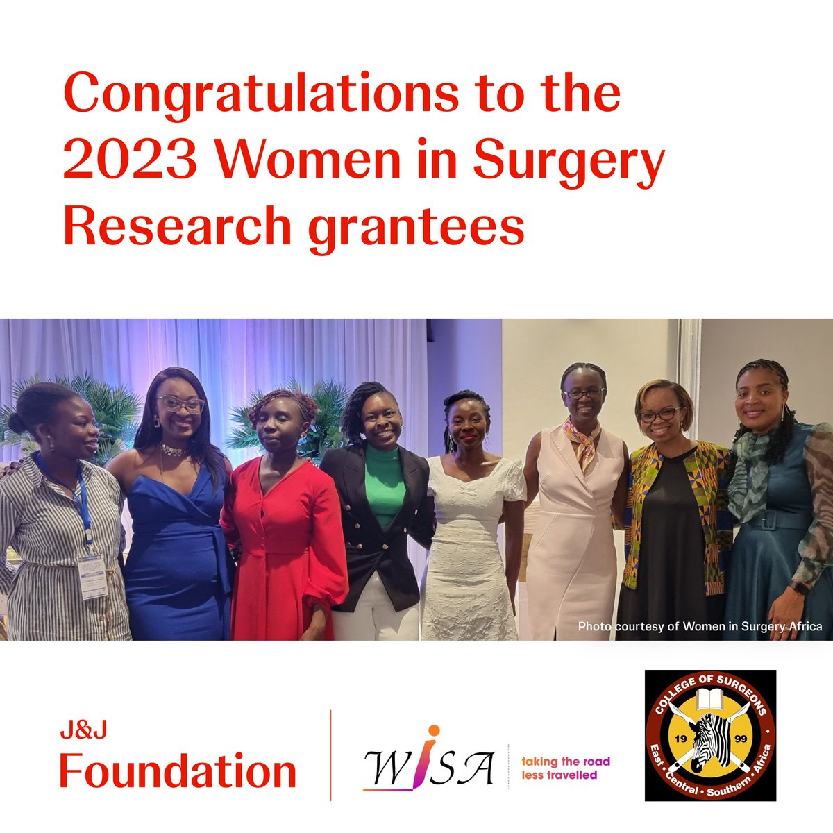 Congratulations to the 2023 Women in Surgery Research grantees! Together with @WomenSurgAfr & @RCSI_Irl, these grants aim to support female surgeons in clinical research to inform local and regional policy on surgery in Africa.