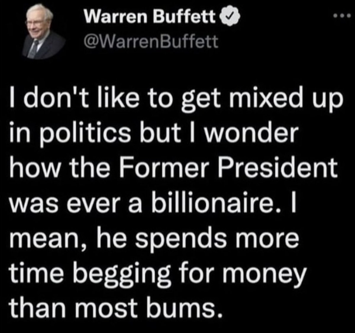 Who’s with Warren Buffett? 🙋‍♂️