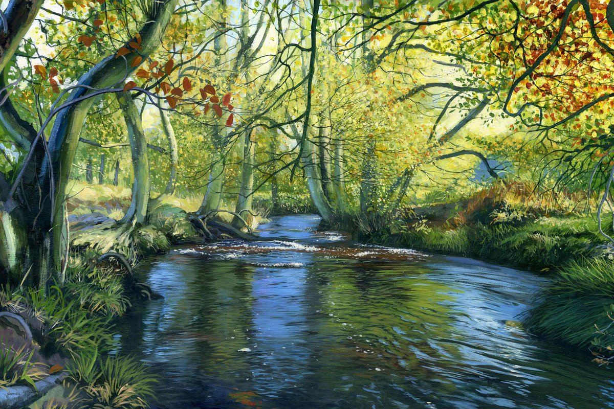 'River Esk, Westerdale' #Painting Signed Limited Edition giclée print on sale at jamesmcgairy-artist.com/ourshop/prod_3… #Acrylicpainting #originalart #landscapepainting #NorthYorkMoors #NorthYorkshire