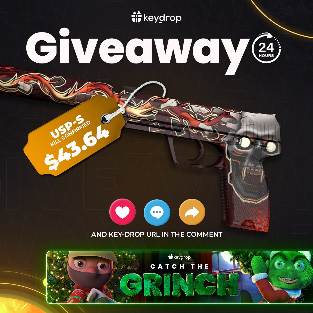 keydropcom's tweet image. Giveaway on USP-S | Kill Confirmed 🎁

👊 Just leave ❤️ under the post! 
🤝 Follow us!
🔁 Retweet!
 
⏰ Wait 24 hours!

#freeskins #csgoskinsgiveaway #csgoskinsfree #giveaway #airdrop #csgocases #csgocase #CSGO #CSGOSkins #eSports #GamingCommunity #CS2 #NewEra