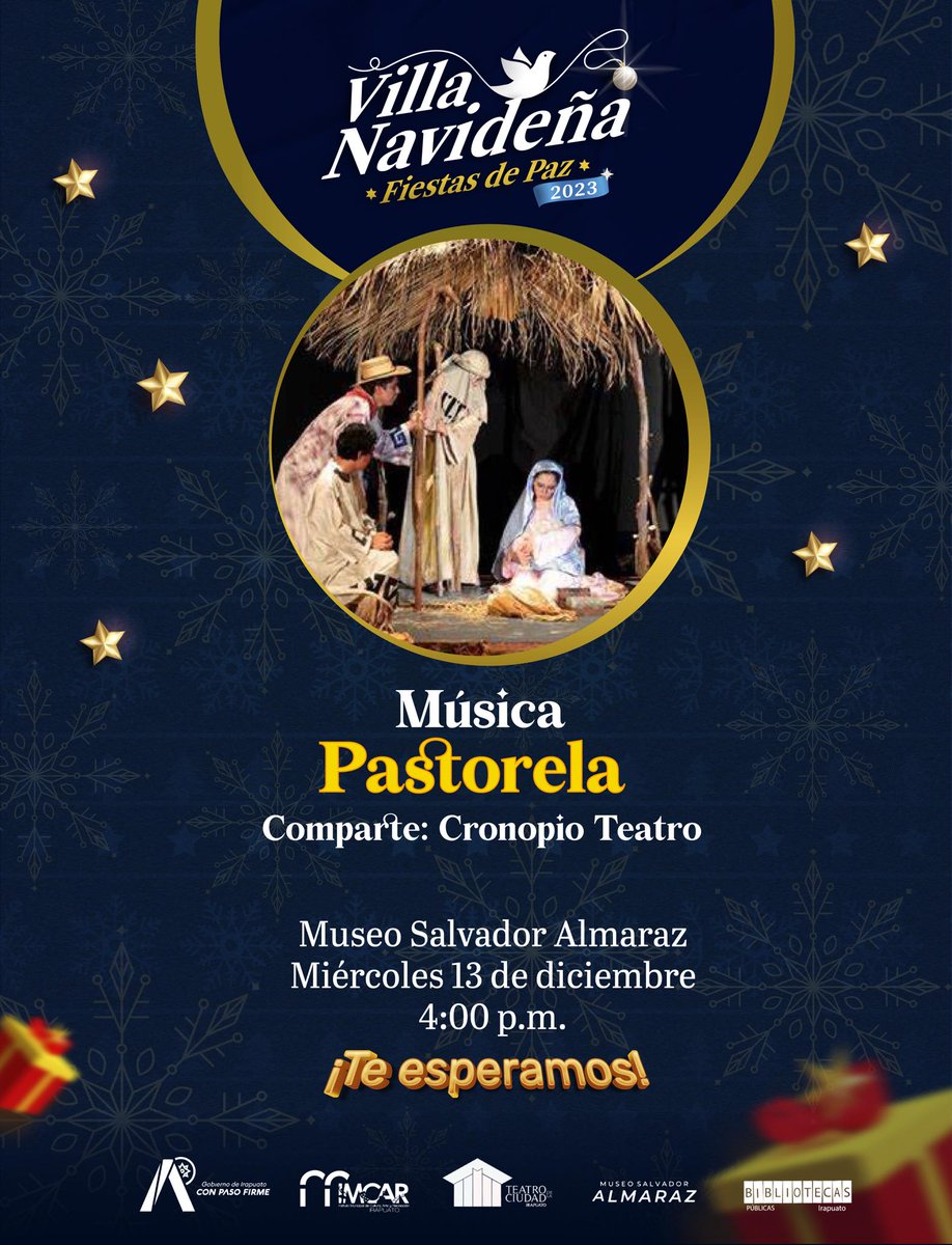 ❄️ Esta temporada navideña, ven al museo a disfrutar de la más hermosa historia que hay ✨. El motivo real de la navidad… Cronopio Teatro te invita este miércoles 13 de diciembre a las 4:00 PM, ¡te esperamos! El acceso es totalmente gratuito. 📷