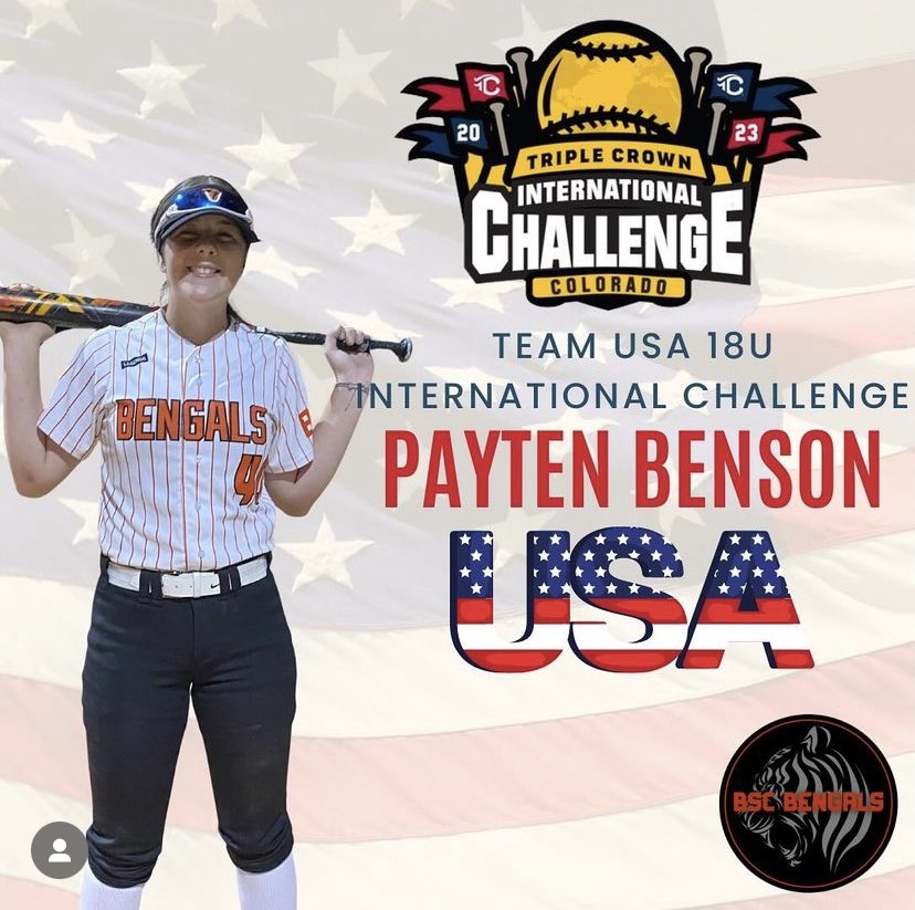 Beyond grateful for the opportunity to represent team USA 18u during the international challenge in CO next year! @BSCBengals @Marlece_H @SBRRetweets @DirectRecruits @TopPreps @SoftballDown @D1Softball #uncommitted