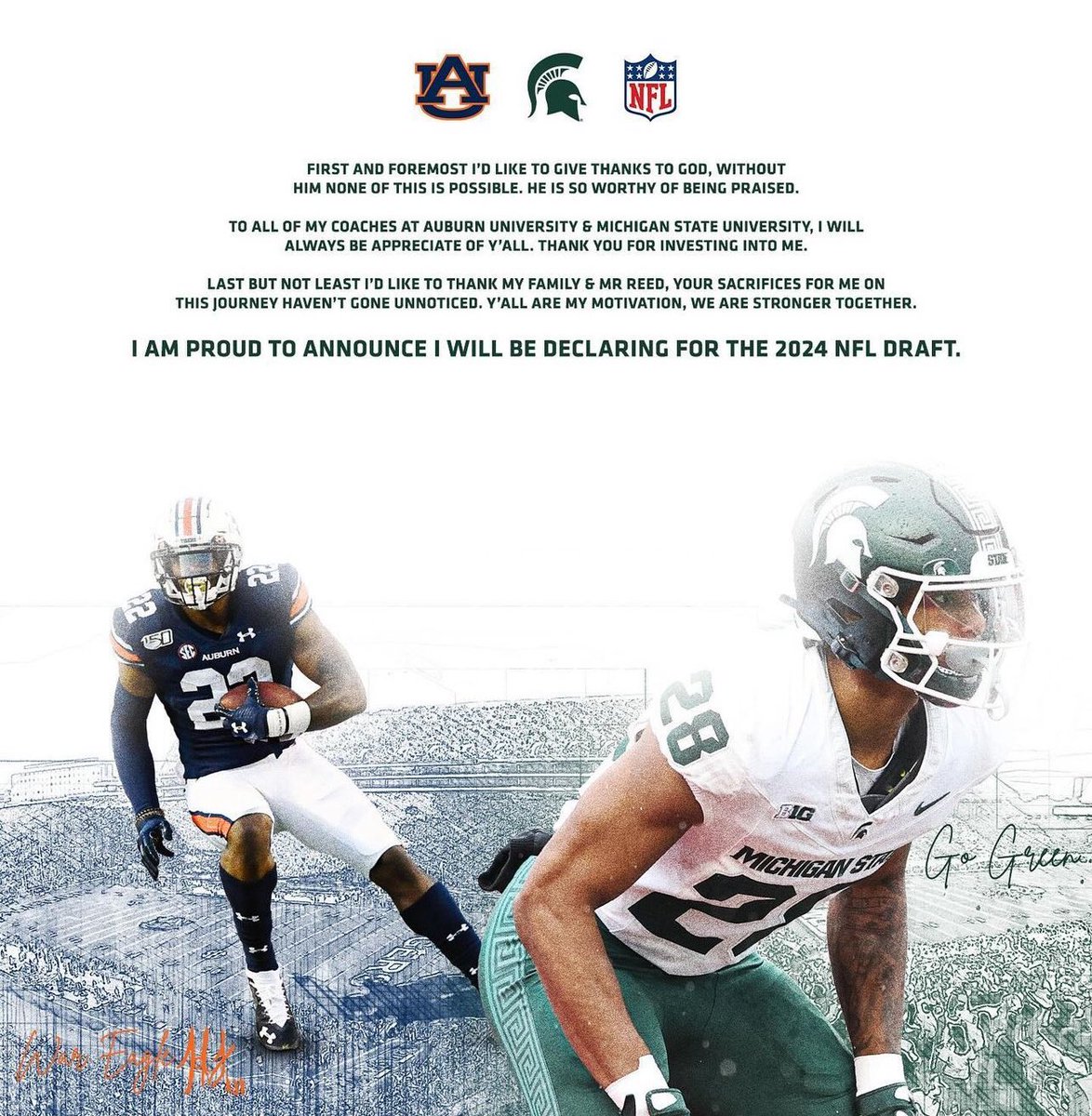 Time to make it all worth it! Harold Joiner is going to not only surprise most but he will be up there in the draft board! Let’s get it 🔥🔥🔥 <a href="/bhamqb_100/">Coach Jason QB/100</a> <a href="/AuburnFootball/">Auburn Football</a> <a href="/MSU_Football/">Michigan State Football</a> <a href="/NFL/">NFL</a>