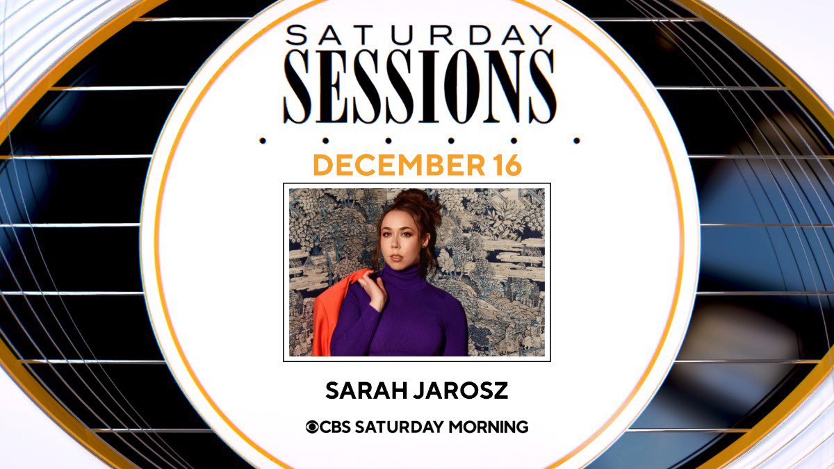 sarahjarosz's tweet photo. Excited to be back on @cbssaturday THIS Saturday! Tune in! ✨ https://t.co/WSZQLlRpJg