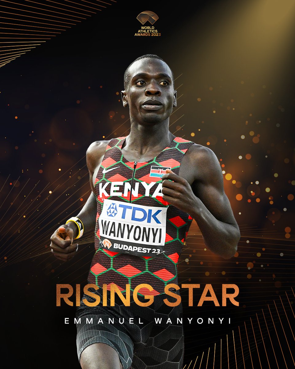 Male Rising Star winner 👑 Emmanuel Wanyonyi 🇰🇪 is your Male Rising Star of the Year 🙌 #AthleticsAwards