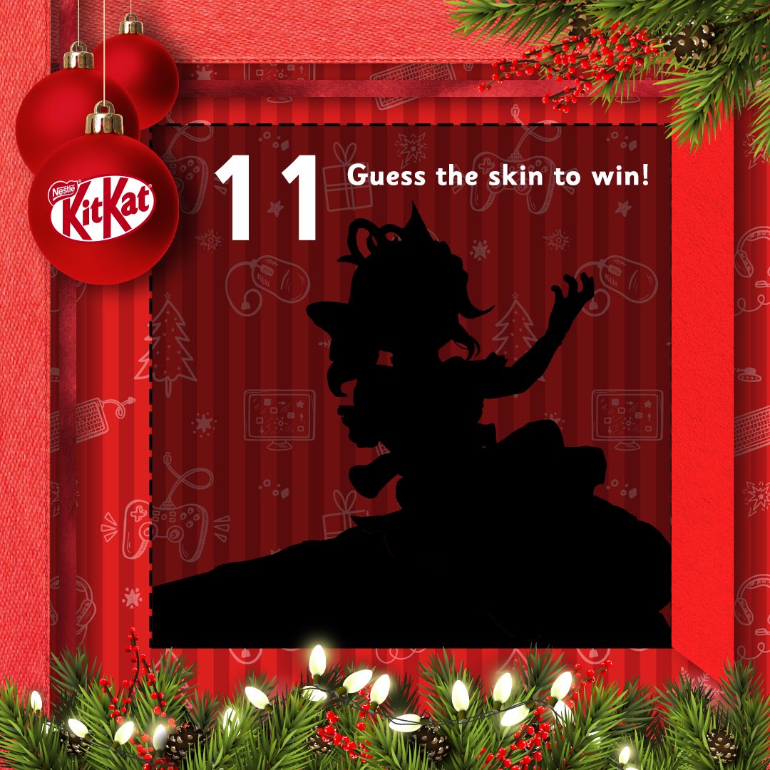 KITKAT Gaming 🎮 (@kitkatgaming) on Twitter photo ✨ Advent Calendar - Day 11 ✨
I feel like this one might be too easy but it’s a nice skin 🤭
To enter:
➡️ Follow <a href="/KITKATGaming/">KITKAT Gaming 🎮</a>
➡️ Like & share this post
➡️ Comment your answer below ✨ Advent Calendar - Day 11 ✨
I feel like this one might be too easy but it’s a nice skin 🤭
To enter:
➡️ Follow <a href="/KITKATGaming/">KITKAT Gaming 🎮</a>
➡️ Like & share this post
➡️ Comment your answer below