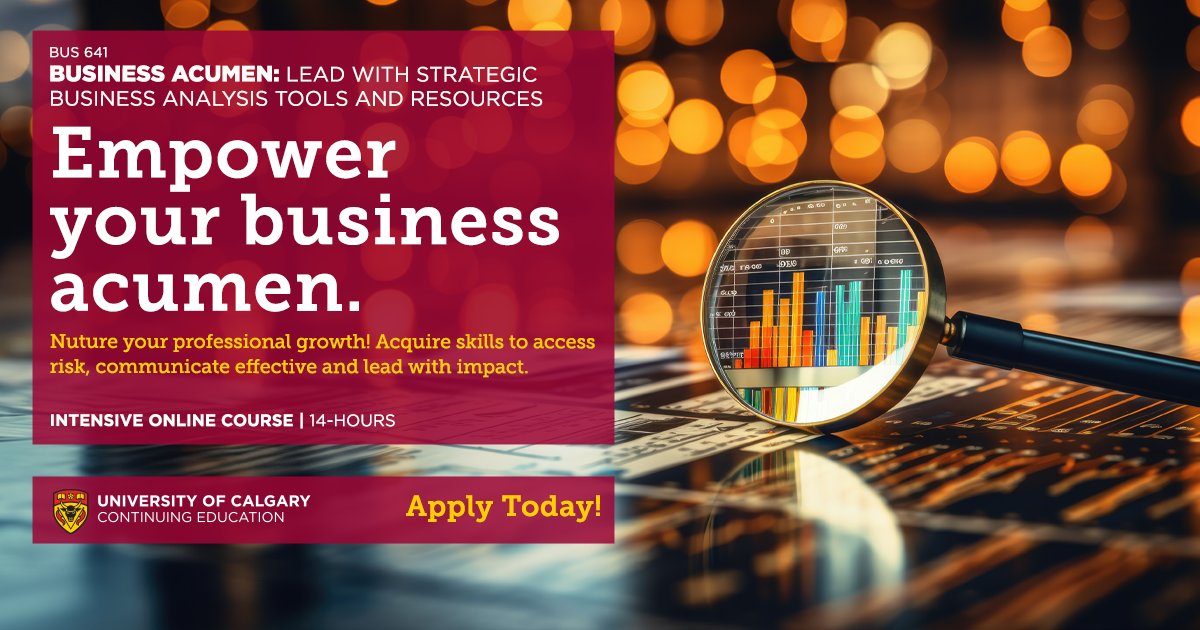 Empower yourself with strategic thinking! Go beyond theory, offering practical tools and frameworks for assessing business options with our online Business Acumen course. Shape your success. bit.ly/3uVgKAI #businessacumen #businessanalysis #careerdevelopment #jobs