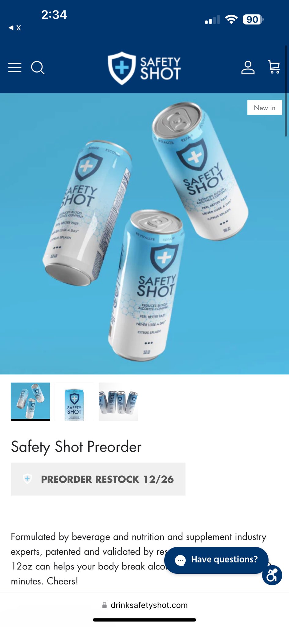 Safety Shot Preorder
