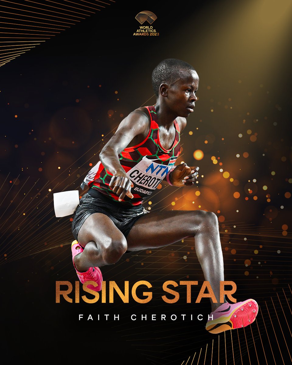Female Rising Star winner 👑 Faith Cherotich 🇰🇪 is your Female Rising Star of the Year 🙌 #AthleticsAwards