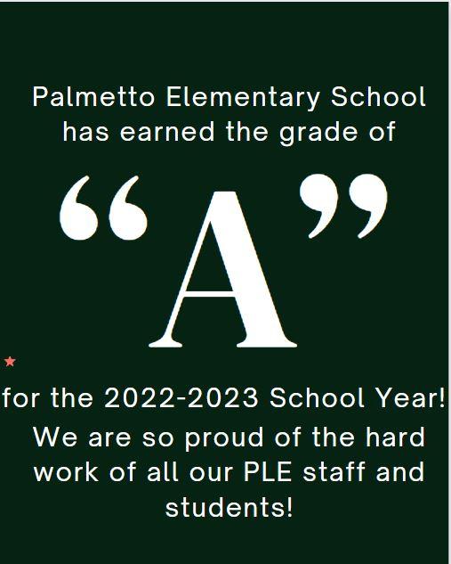Congrats to Students and Staff of PLE for the "A" grade!