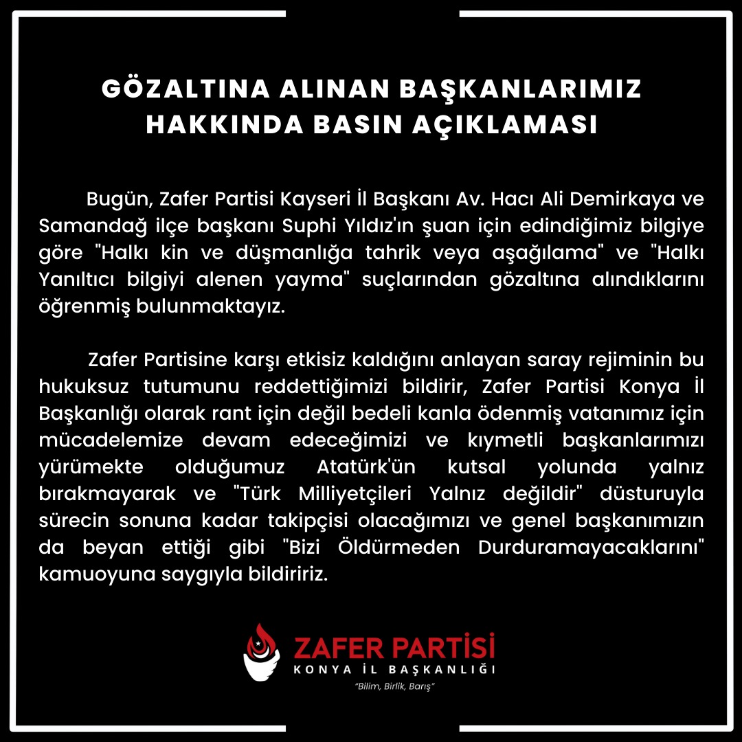 #DünTabutlukBugünZından #TürkMilliyetçileriYalnızDeğildir @umitozdag @Alidincercolak @zaferkonyail