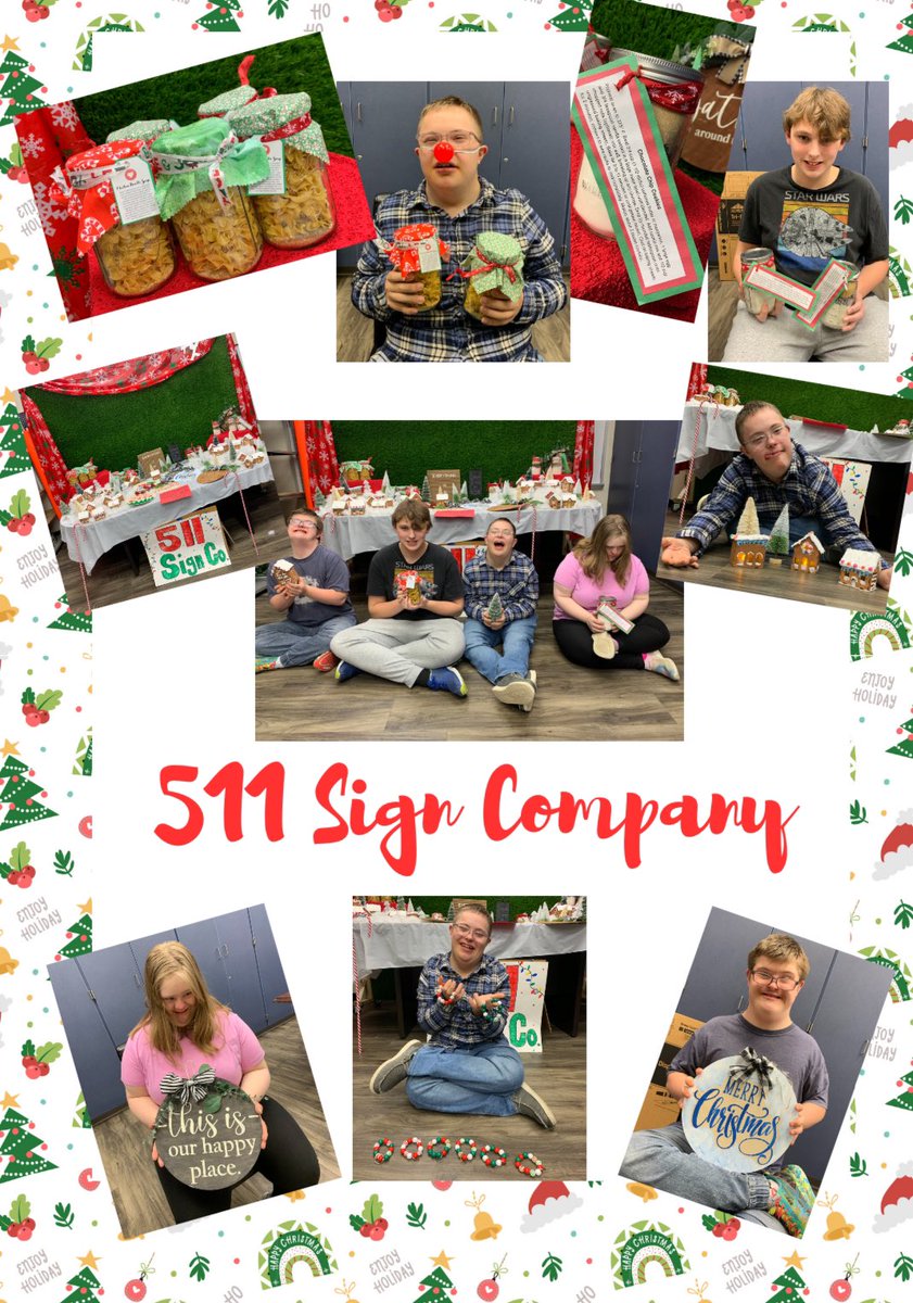 511 Sign Company is having some winter fun making lots of treats! Swing by their shop or order online! Gingerbread villages, cookie and soup kits, door wreaths, keychains- perfect last minute gifts! @GBurgCounselors #12daysofselfcare @GCHSPirates @GreensburgElem @gcs_greensburg