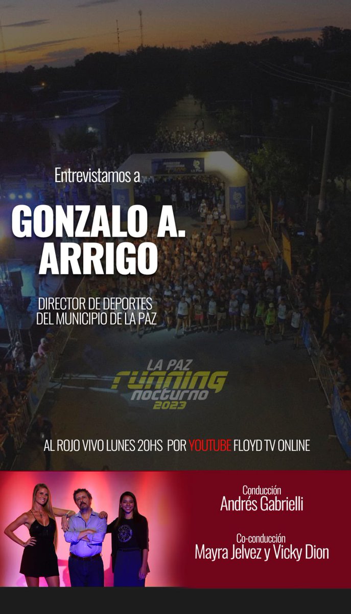 #AlRojoVivo🎥🔴 por <a href="/floydtvonline/">FLOYDTVONLINE</a> 

Hoy, 20 hs en vivo, acompañada del team periodístico <a href="/AndresGabrielli/">Andrés H. Gabrielli</a> y <a href="/mayrajelvez/">Mayra Jelvez</a> recibimos en el piso a nuestros invitados del día <a href="/TadeoGZ/">Tadeo Garcia Zalazar</a> <a href="/marcoscalvente/">Marcos Calvente</a> y Gonzalo Arrigo de Muni. La Paz

Link programa en vivo youtube.com/live/xckXPFJWF…