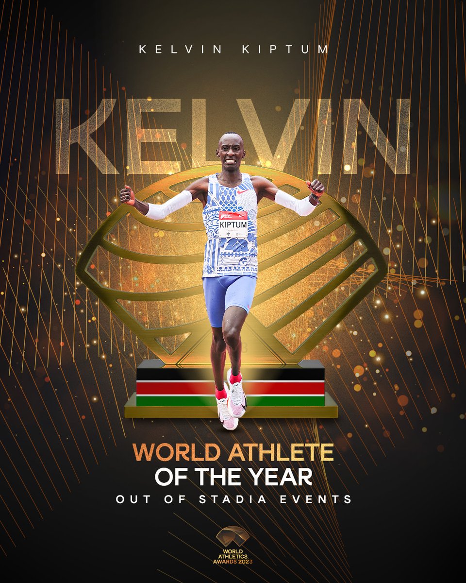World Athlete of the Year - Men's Out of Stadia 👑 Kelvin Kiptum 🇰🇪 is your World Athlete of the Year for out of stadia events 👏 #AthleticsAwards