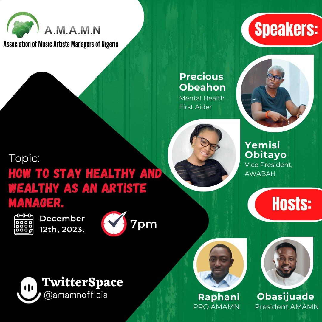 amamnofficial's tweet photo. Join us tomorrow by 7pm, let's rob minds together as usual. See you tomorrow! Cc @preciousobeahon @yemisi_obi @obasijuade @raphani_i_am https://t.co/eGjR7JZGEJ