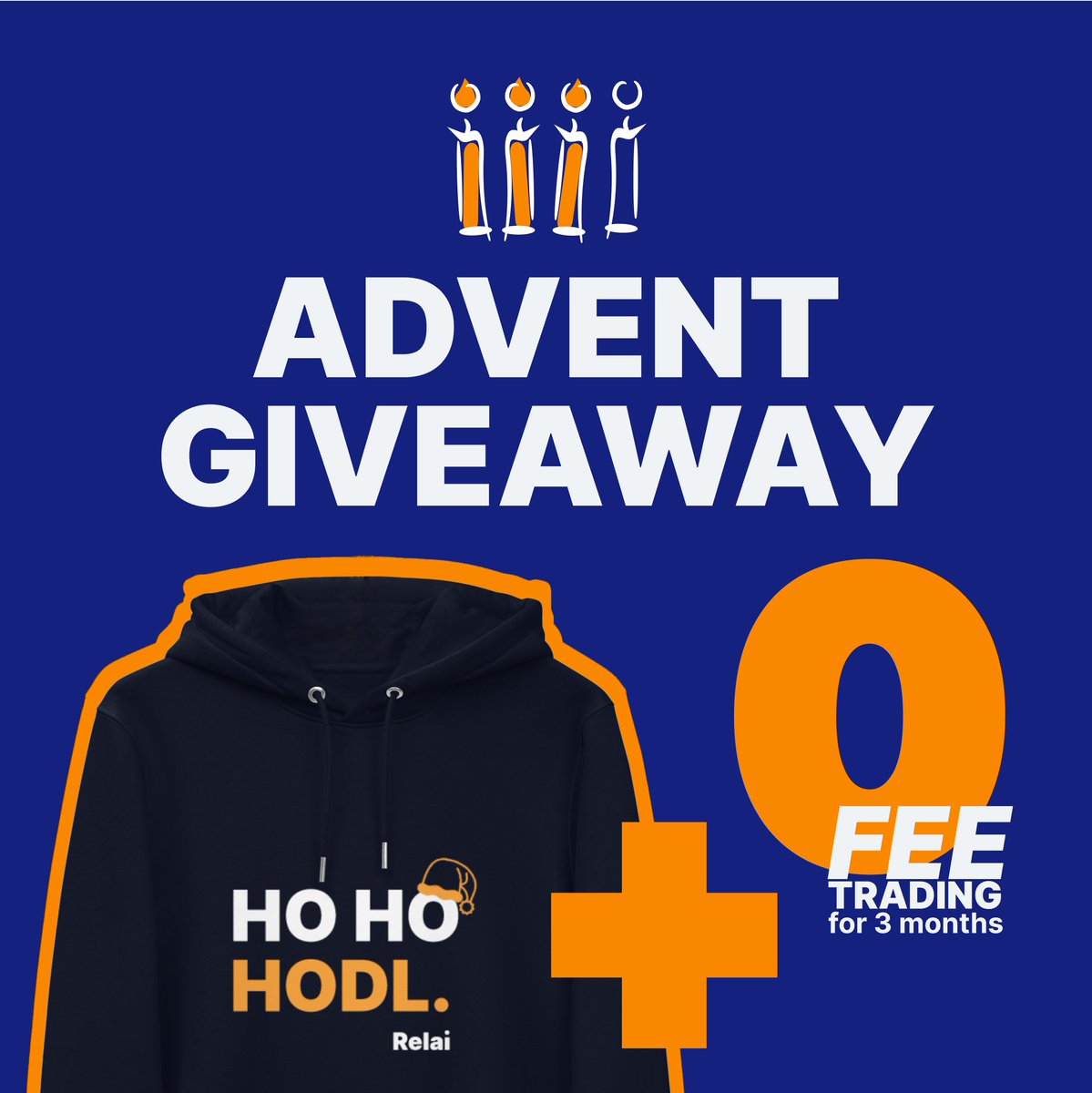 🎁CHRISTMAS GIVEAWAY!🎁

For the third advent, we're giving away 0-fee stacking for 3 months + 1 Ho Ho Hodl Hoodie 🎁

To enter the giveaway:

🔁Repost and like this post
💙Comment what feature Relai should add next

We'll reveal the winner tomorrow.

Merry Christmas! 🎅