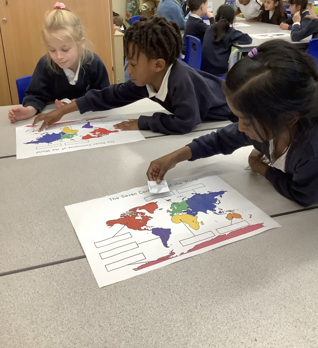 PindersPrimary's tweet photo. Year 1/2 had to land their planes on the different continents. Mykayla even wrote down the lyrics to the continents song we learnt and practised at home! 🌎 #PPGeography #PPMusic https://t.co/Z60wZDFx2L