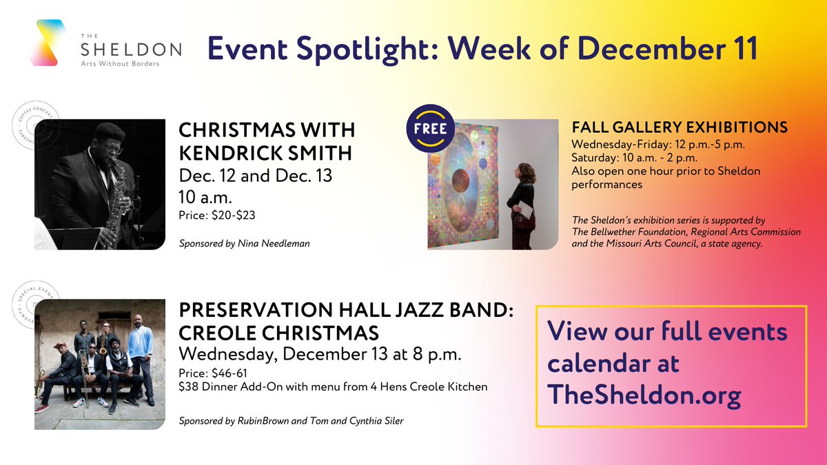 Exciting events ahead this week! We'll see you tomorrow morning for coffee, donuts and Christmas with Kendrick Smith. 🍩 ☕ 🎷