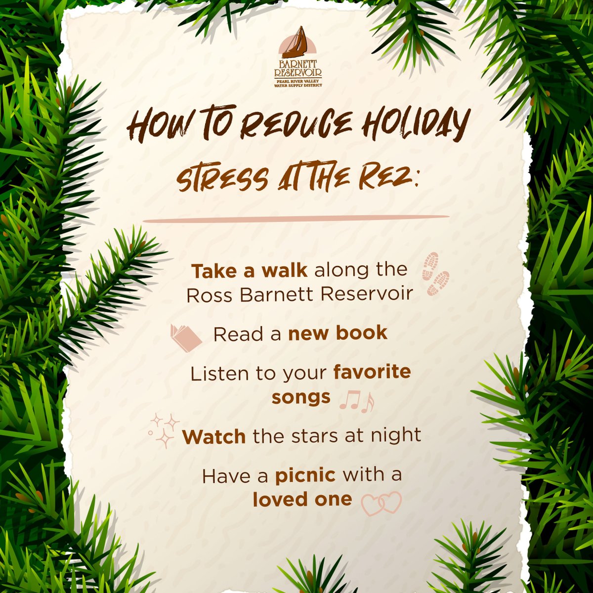 At PRVWSD, we know that the holiday season can be a very stressful time. Manage holiday stress through nature with these 5 tips!