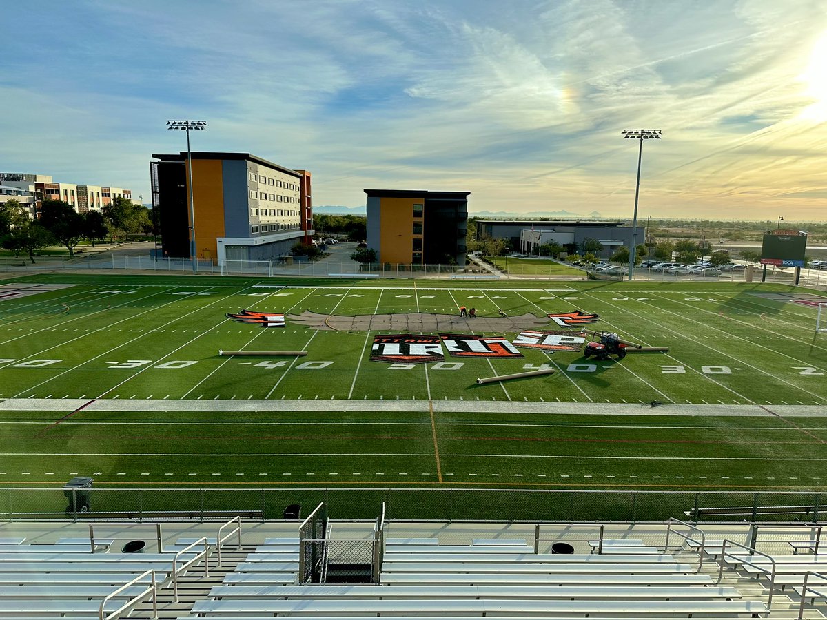 A lot of great talks with @OUAZFootball were had on the old logo. We’re ready to break in the new one!!! #LogoTalk #ThePACK #LetsGo