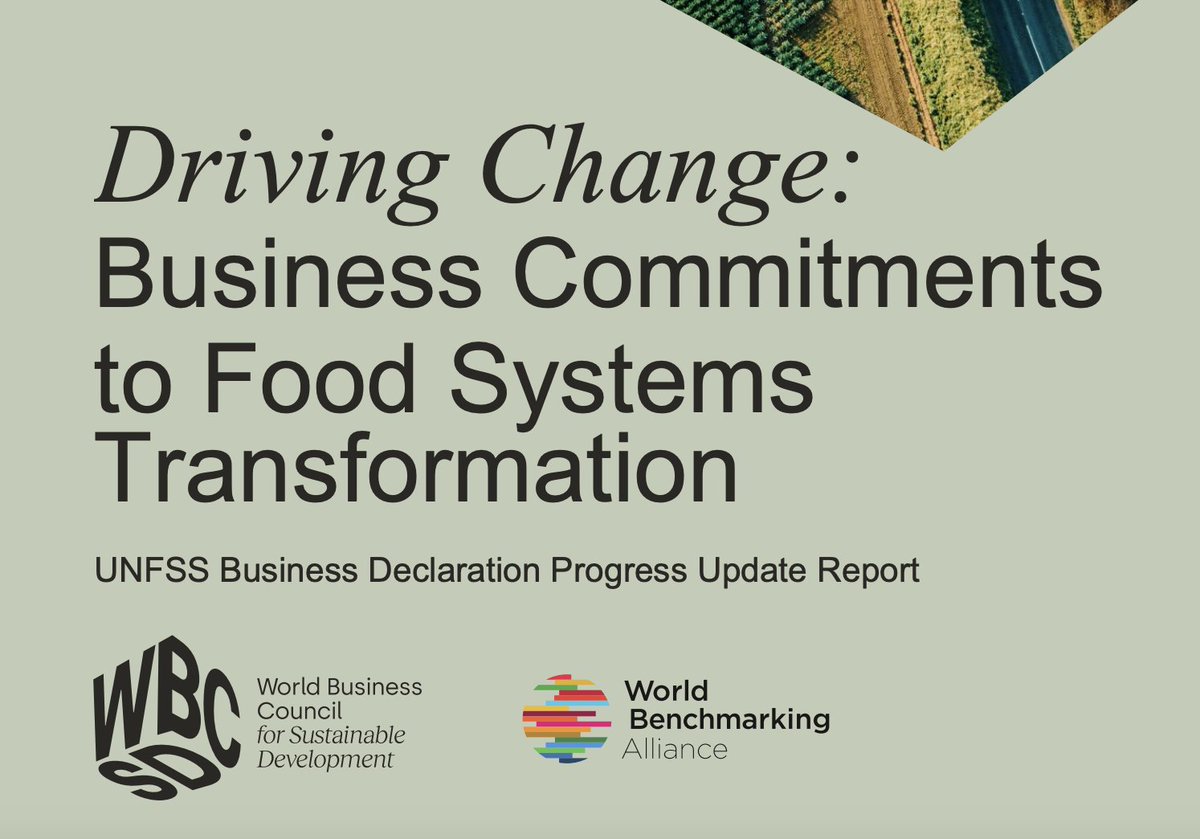 This report from @WBCSD and @SDGBenchmarks provides detail on 6 commitment areas — and insights into accomplished progress, challenges hindering progress & best practice examples from leading signatory companies. READ: wbcsd.org/Pathways/Food-… #FoodSystems #COP28 #UniteActDeliver