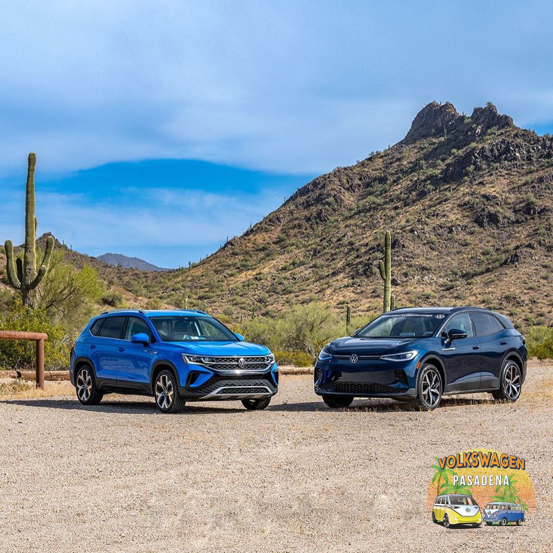 vwpasadena's tweet photo. Compare and contrast two fantastic SUVs - the Volkswagen Taos and the ID.4.
Come in for a test-drive and see for yourself!

#Taos #ID4 #VWPasadena #VW #Pasadena #Volkswagen #VolksLovers #VWLife #VWLifestyle #VWLove #VDub #VDubLove #VWSociety #DubLove https://t.co/5bPO6tbyd5