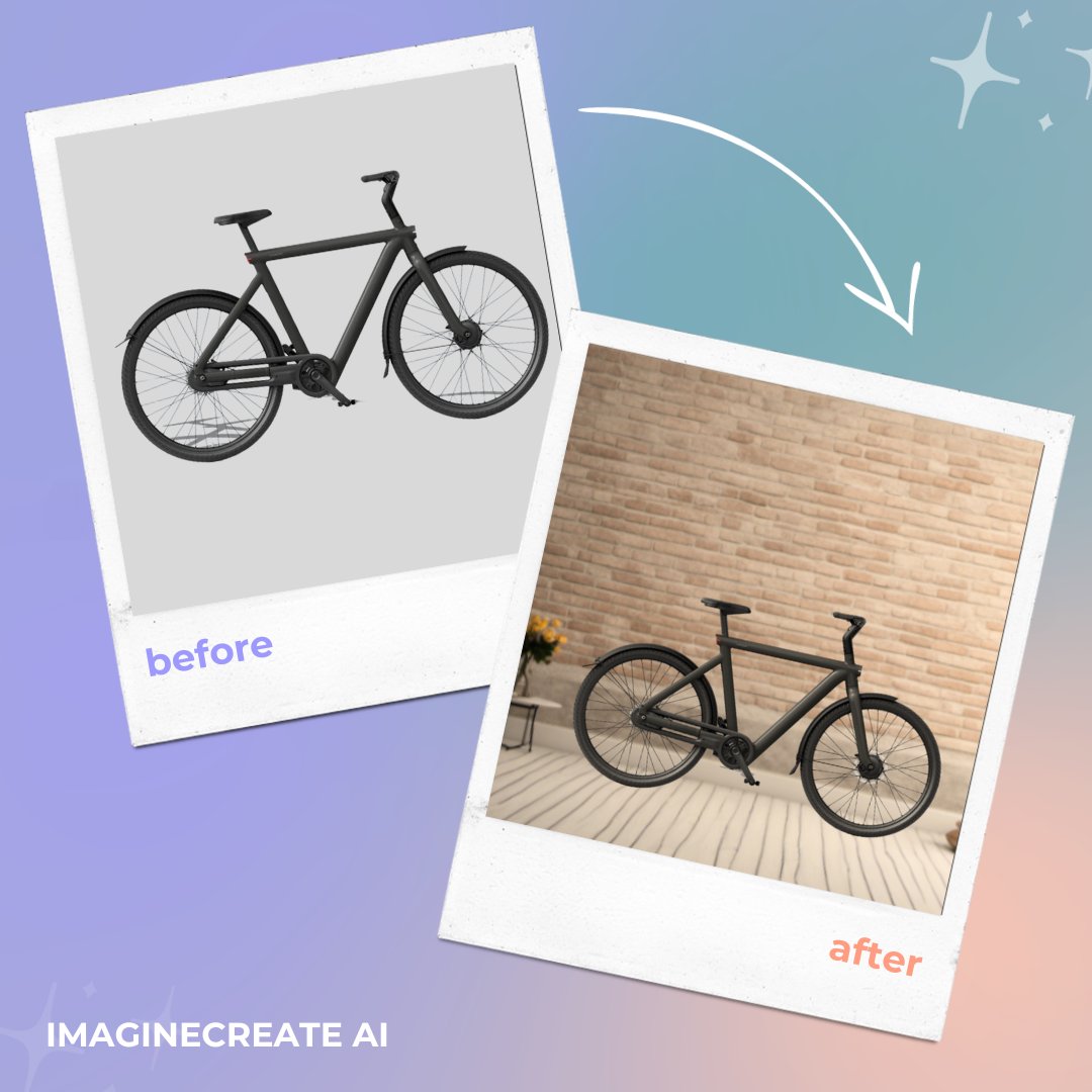 imagine__create's tweet image. Background Prompt: Empty stylish interior of room with modern bicycle and light brick wall.
#imaginecreate #genai