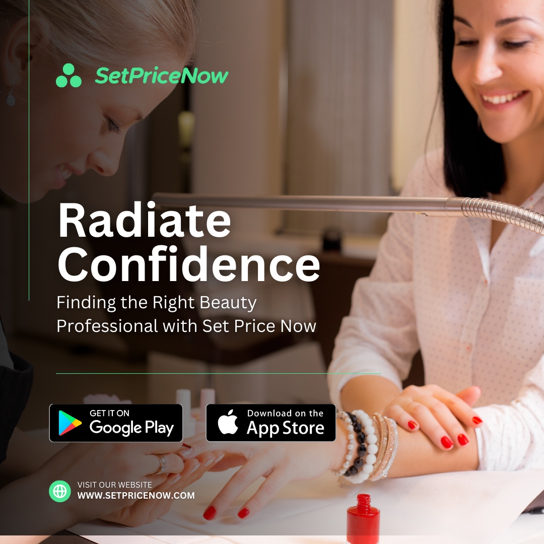 Radiate confidence! 

Find the right beauty professional with Set Price Now. Download the app and discover a world of beauty tailored to you. 💄✨📲 

#ConfidentBeauty #SetPriceNow
